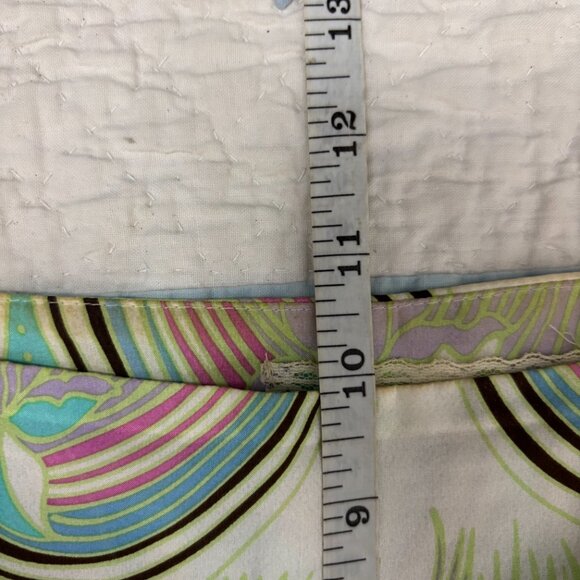 Jak & Rae Womens Multicolor Abstract Wide Leg Tie Front Cropped Pants Size 6 - Picture 8 of 9